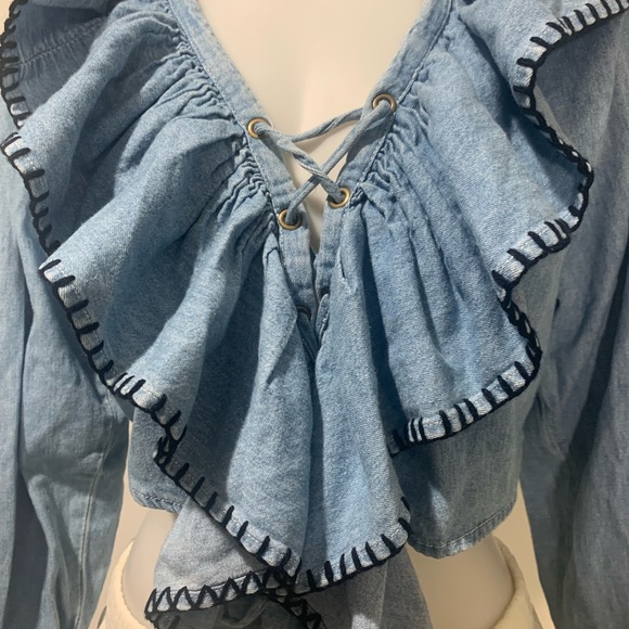 COPY - Adorable vintage denim pheasant shirt - Picture 8 of 9